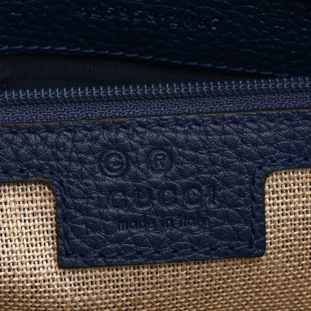 Piuma Calfskin Jumbo GG Embossed Pouch  Royale