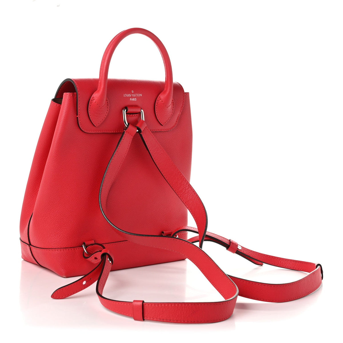 Soft Calfskin Lockme Backpack Poppy