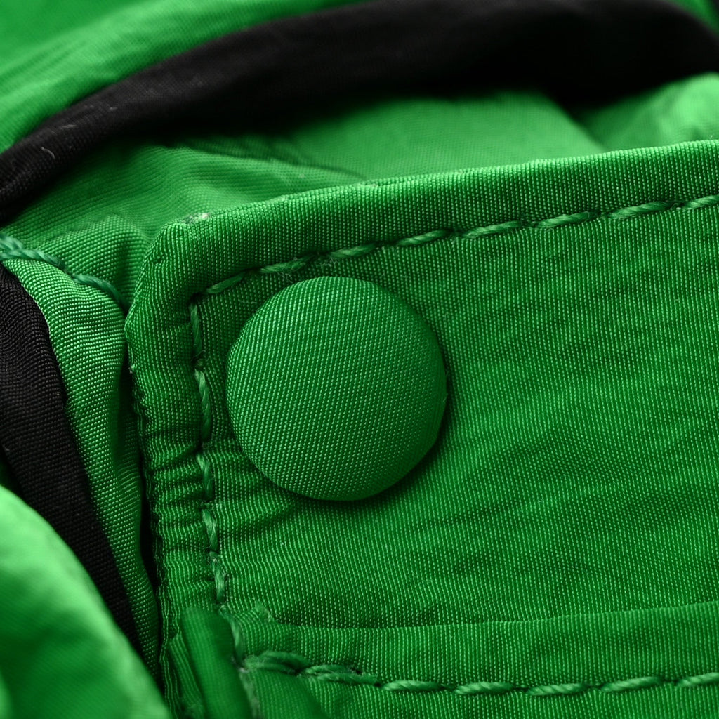Nylon Intrecciato Padded Tech Mini Cassette Belt Bag Black Green