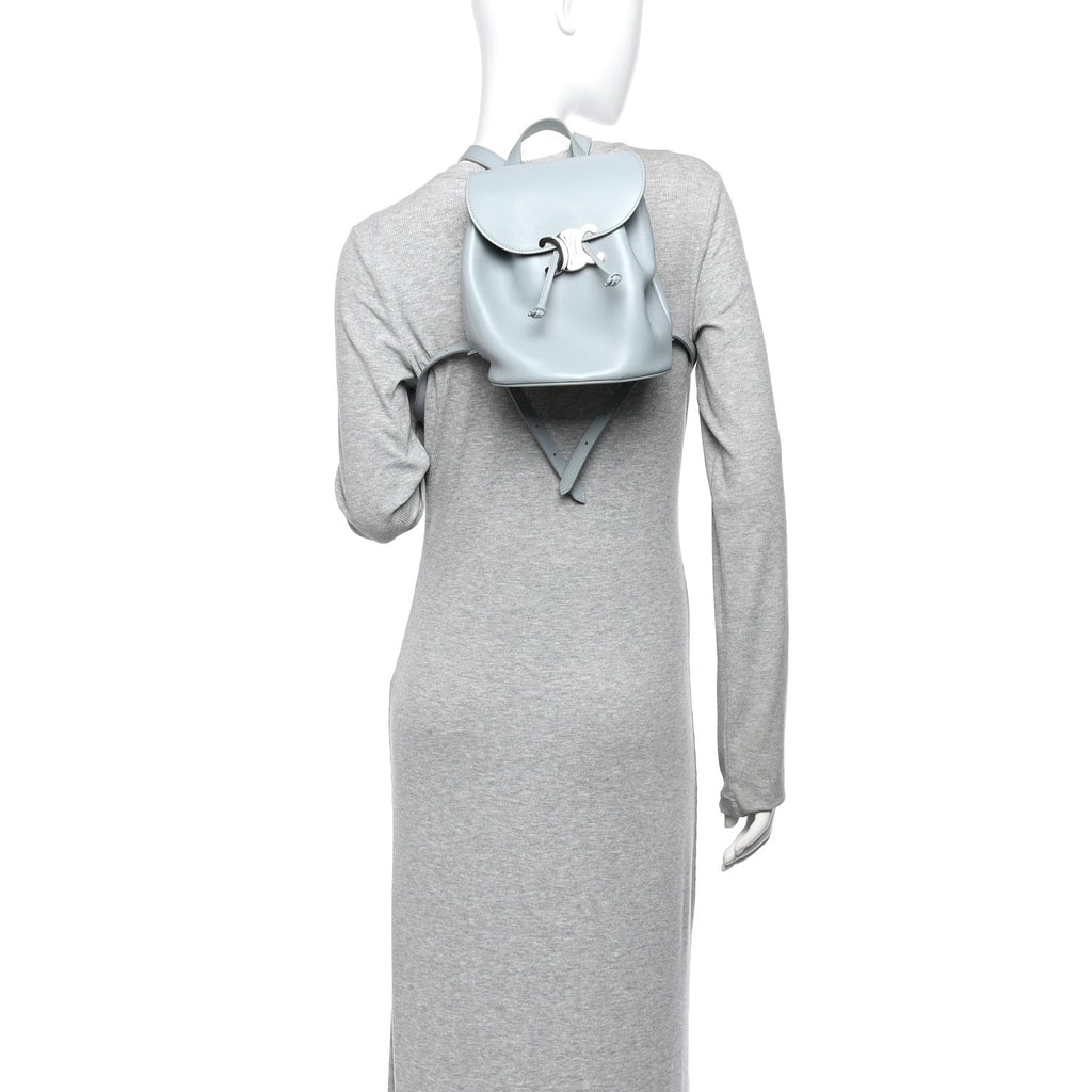 Triomphe Calfskin Bonnie Backpack Ice Blue