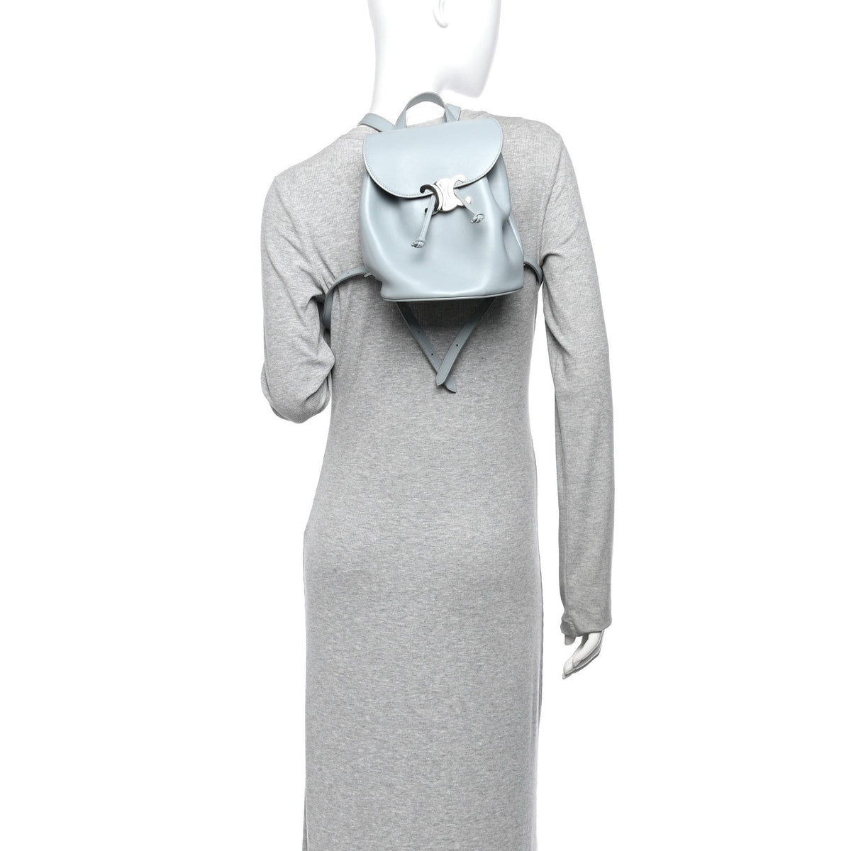 Triomphe Calfskin Bonnie Backpack Ice Blue