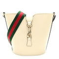 Tritone Calfskin Web Mini Ophidia Bucket Bag Ivory