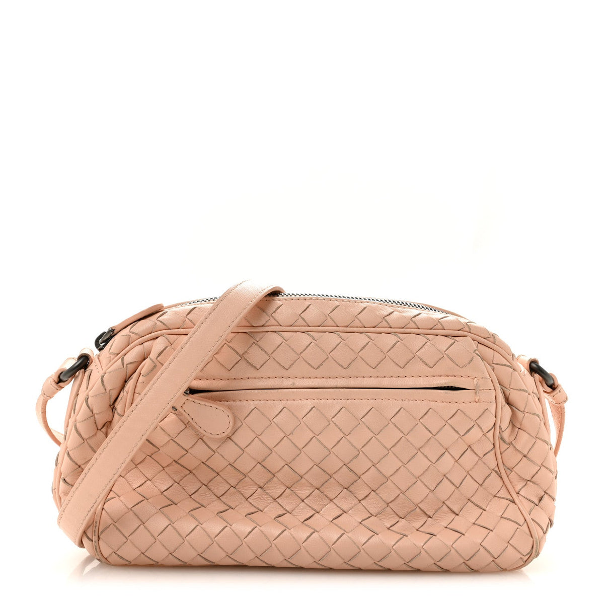 Nappa Intrecciato Crossbody Flamingo
