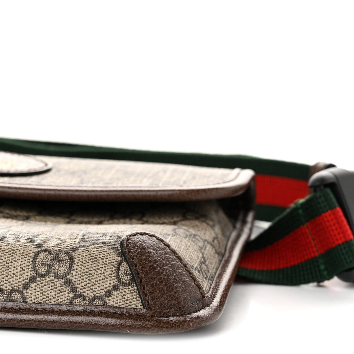 GG Supreme Monogram Neo Vintage Web Belt Bag Brown