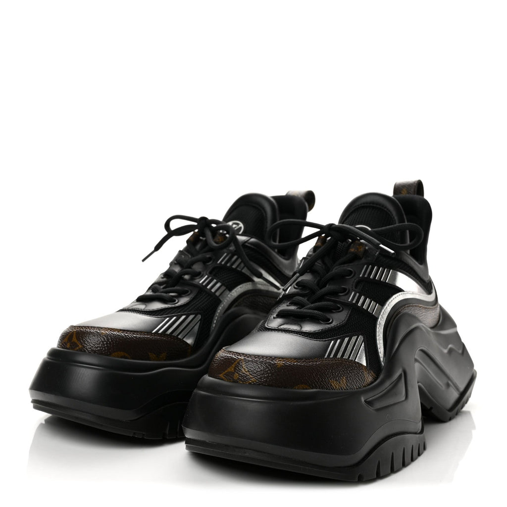 Calfskin Monogram LV Archlight 2.0 Platform Sneakers 38.5 Black