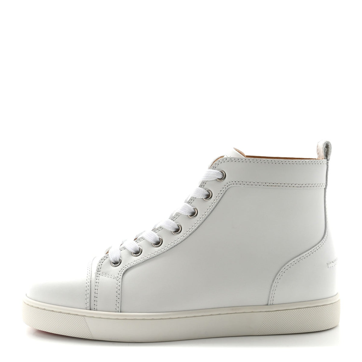 Calfskin Mens Louis Flat Sneakers 39 White