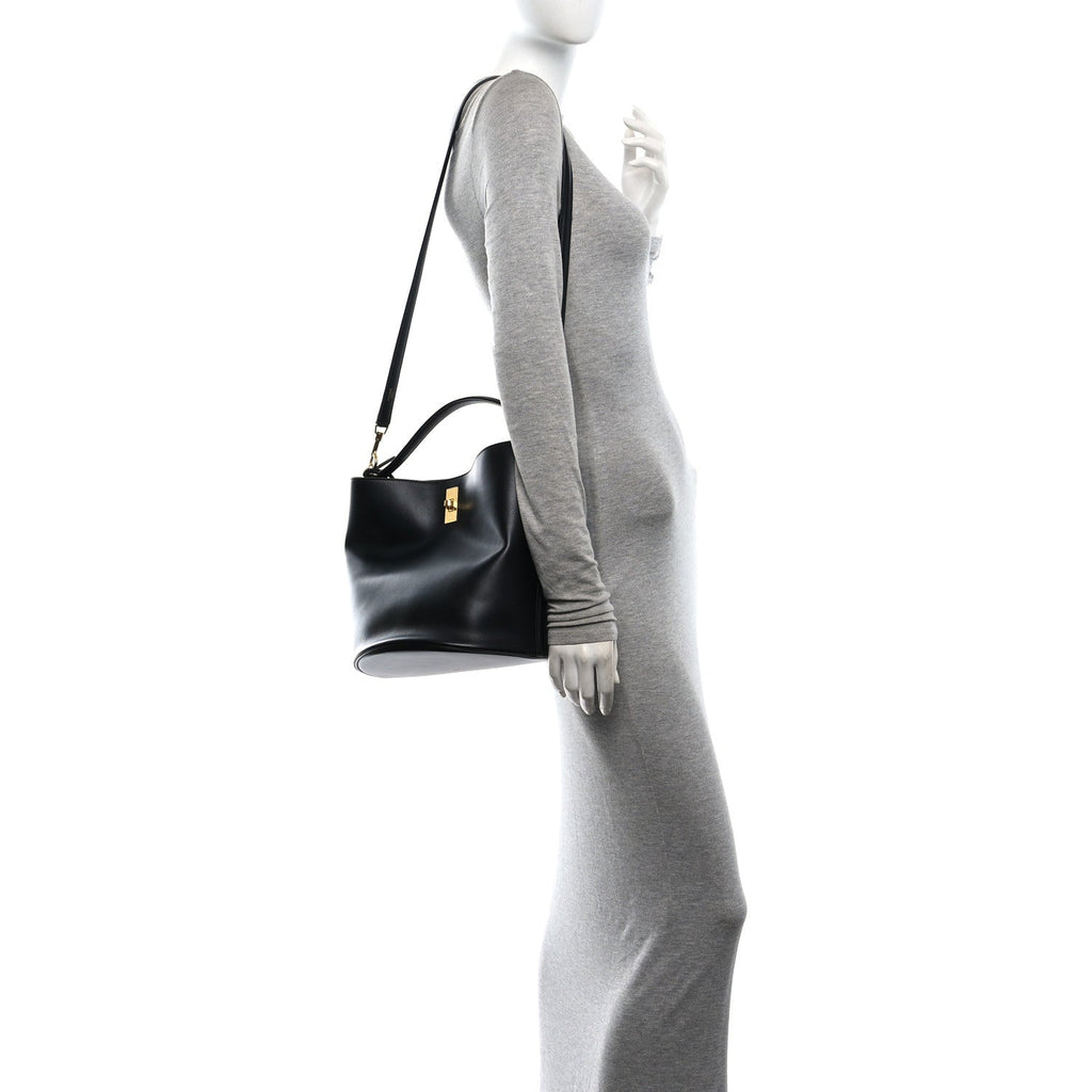 Smooth Calfskin Bucket 16 Bag Black