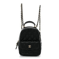 Caviar Quilted CC Mini Classic Backpack Black