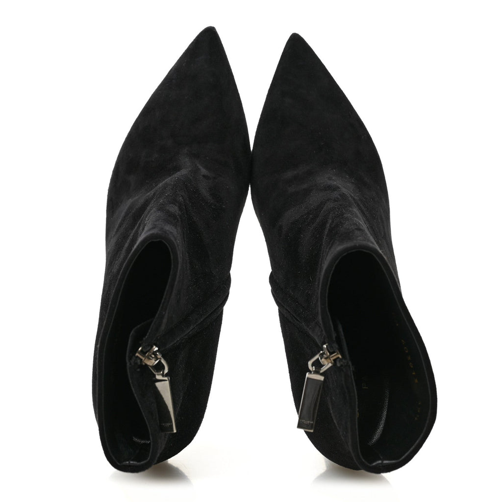 Suede Kate 85 Zip Bootie 39.5 Black