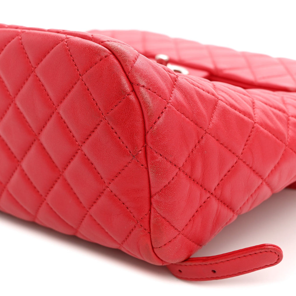 Lambskin Quilted Small Urban Spirit Backpack Red