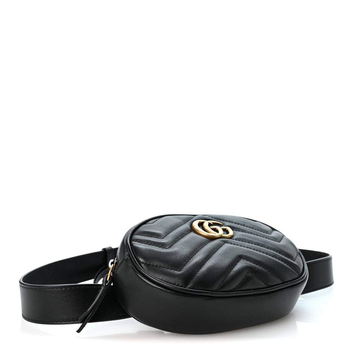 Calfskin Matelasse GG Marmont Belt Bag 75 30 Black