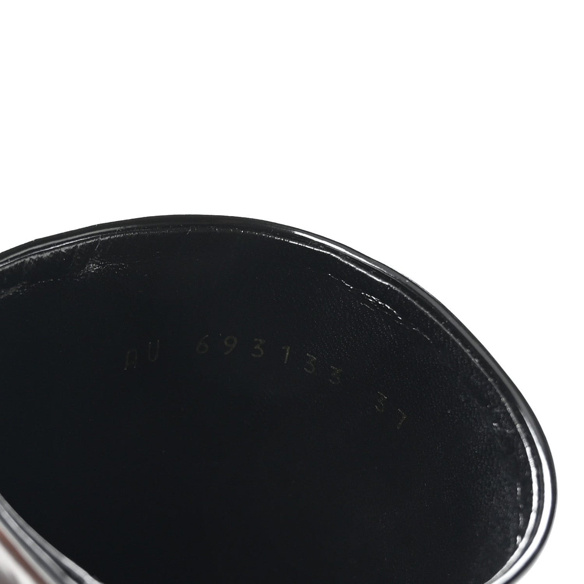 Glazed Calfskin Opyum Ankle Boots 37 Black