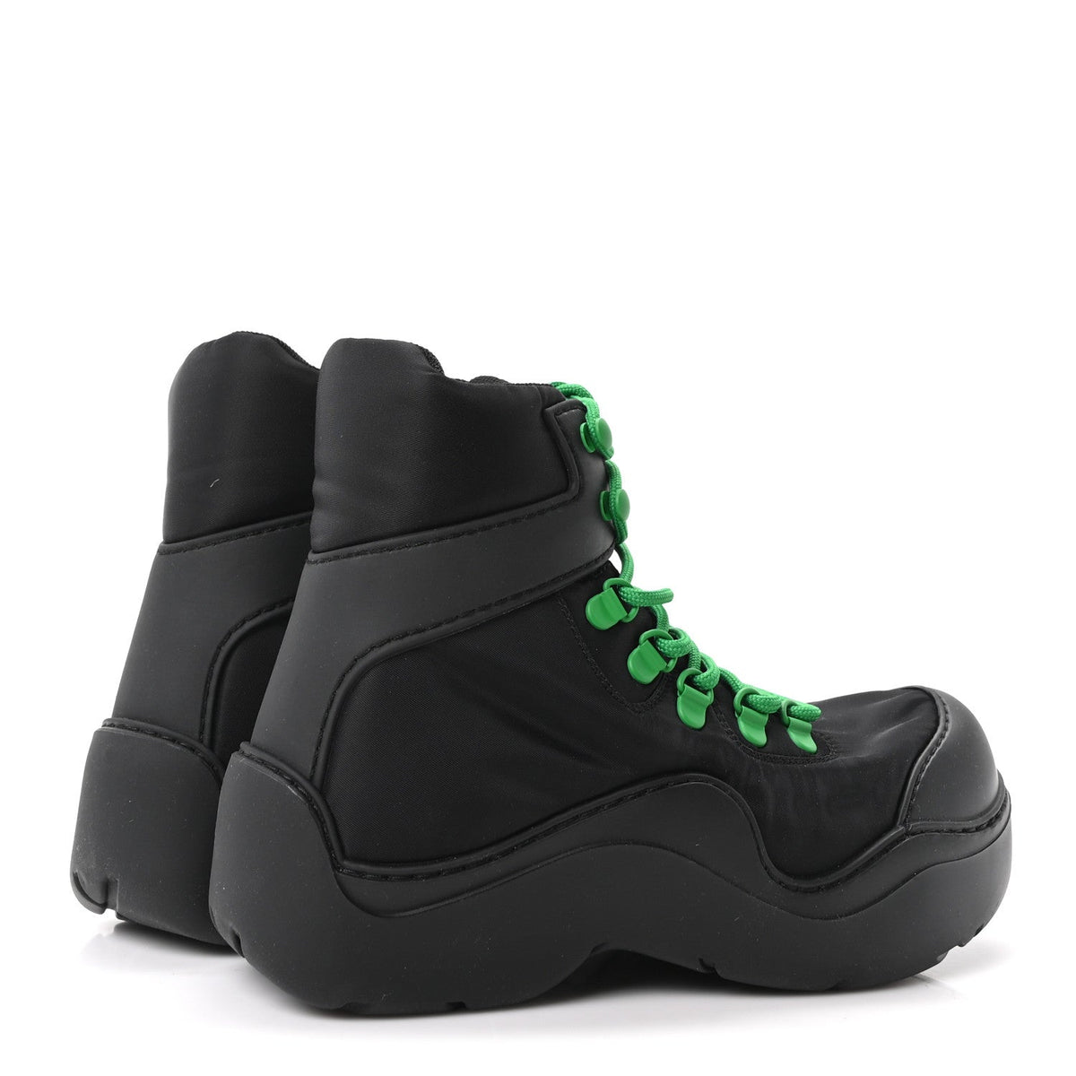 Technical Fabric Rubber Puddle Bomber Boots 36 Black Grass