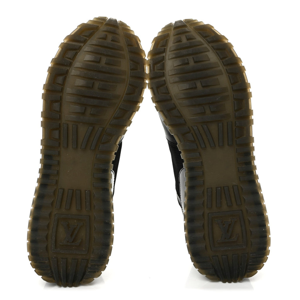 Calfskin Monogram Run Away Sneakers 36 Black