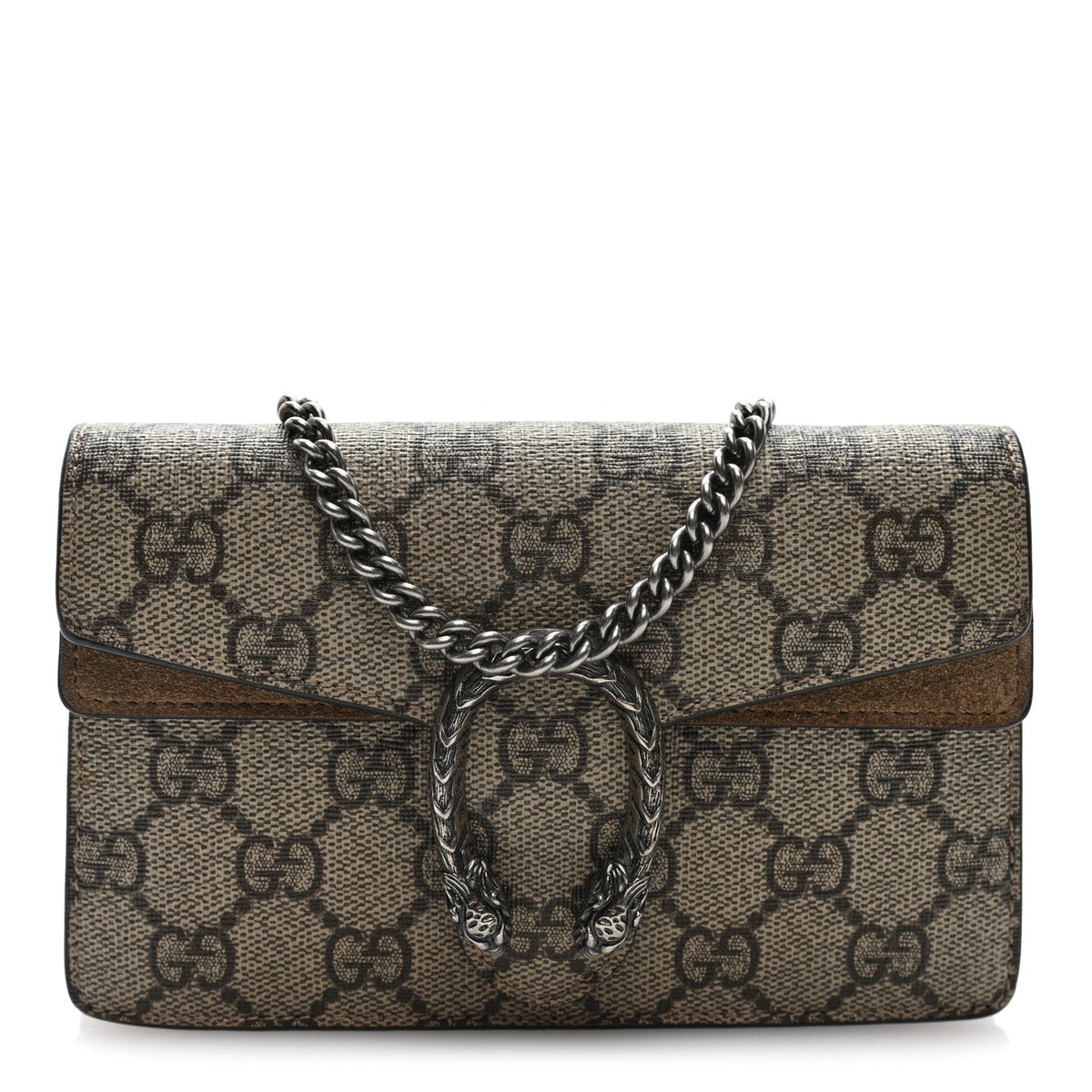GG Supreme Monogram Super Mini Dionysus Shoulder Bag Taupe