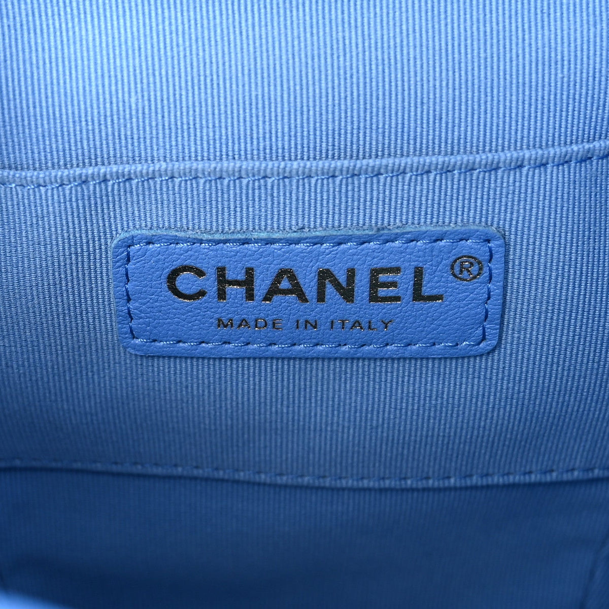Lambskin Quilted Small Duma Drawstring Backpack Blue