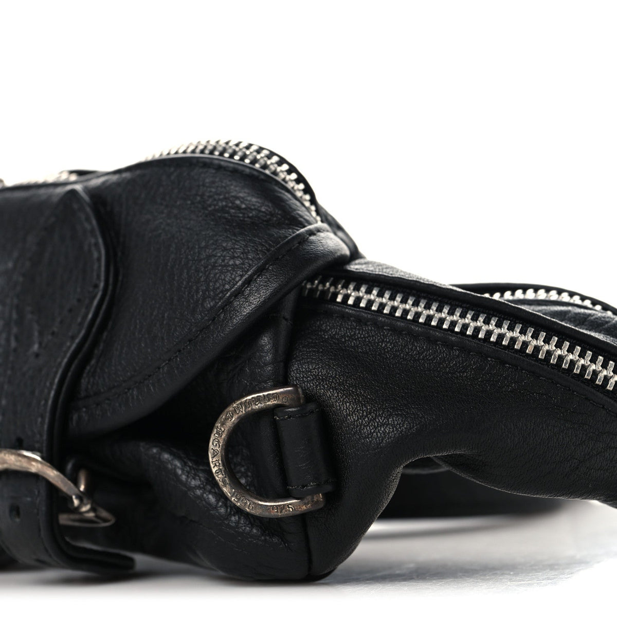Grained Calfskin Snat Pack Gunslinger Waist Bag Black