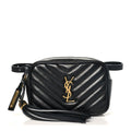 Calfskin Matelasse Monogram Lou Belt Bag Black