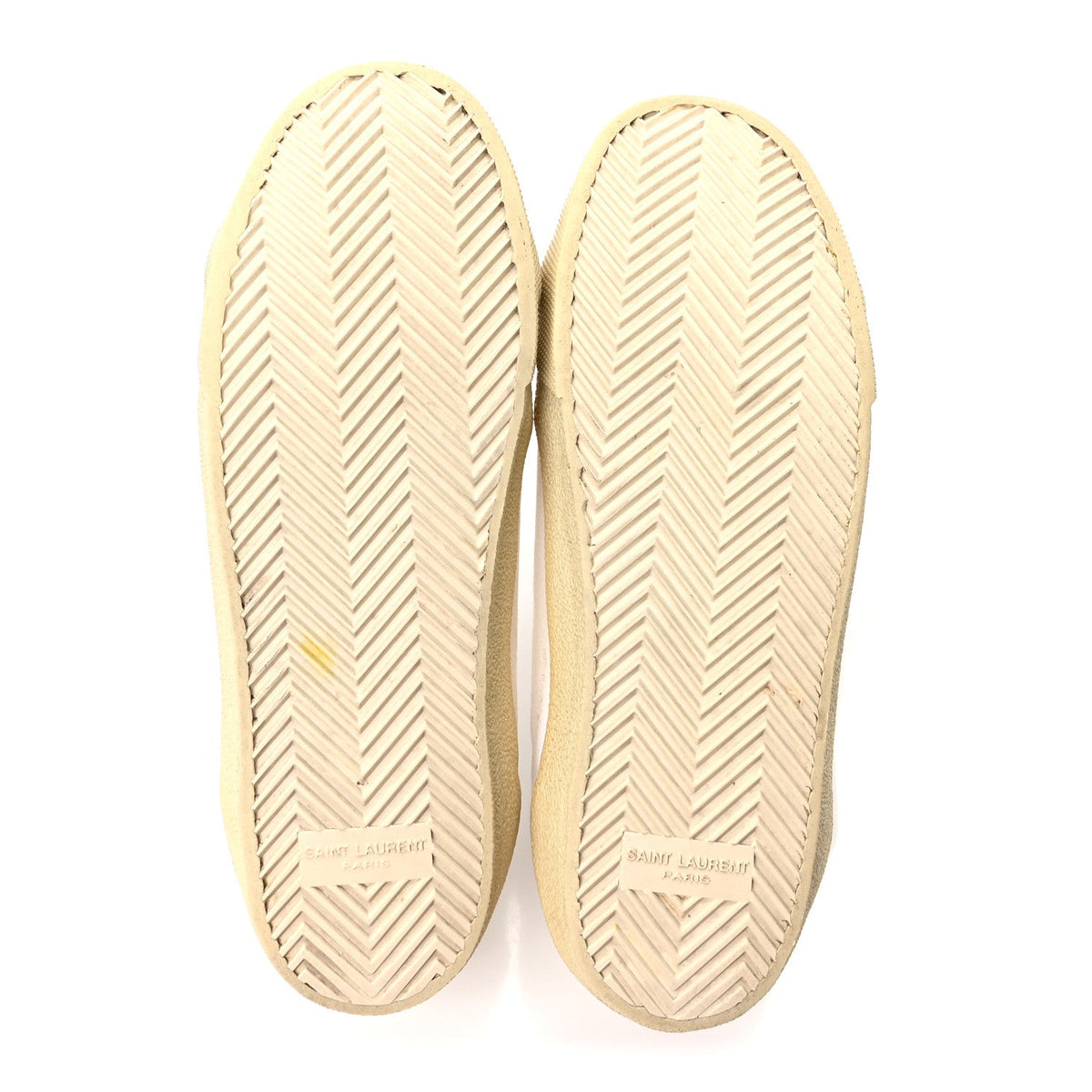 Distressed Canvas Court Classic Sneakers 39 Panna