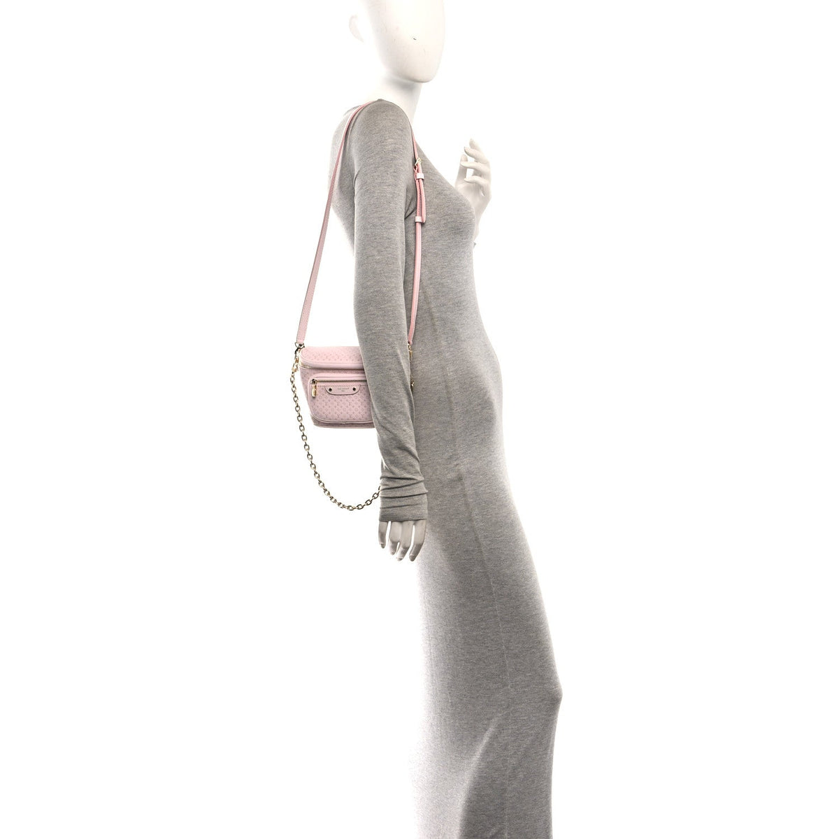 Calfskin Minigram Mini Bumbag  Light Bliss