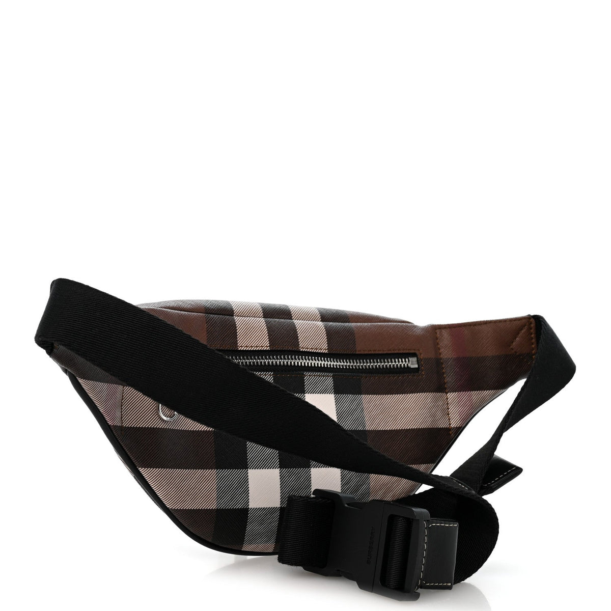 E-canvas Check Cason Bum Bag Dark Birch Brown