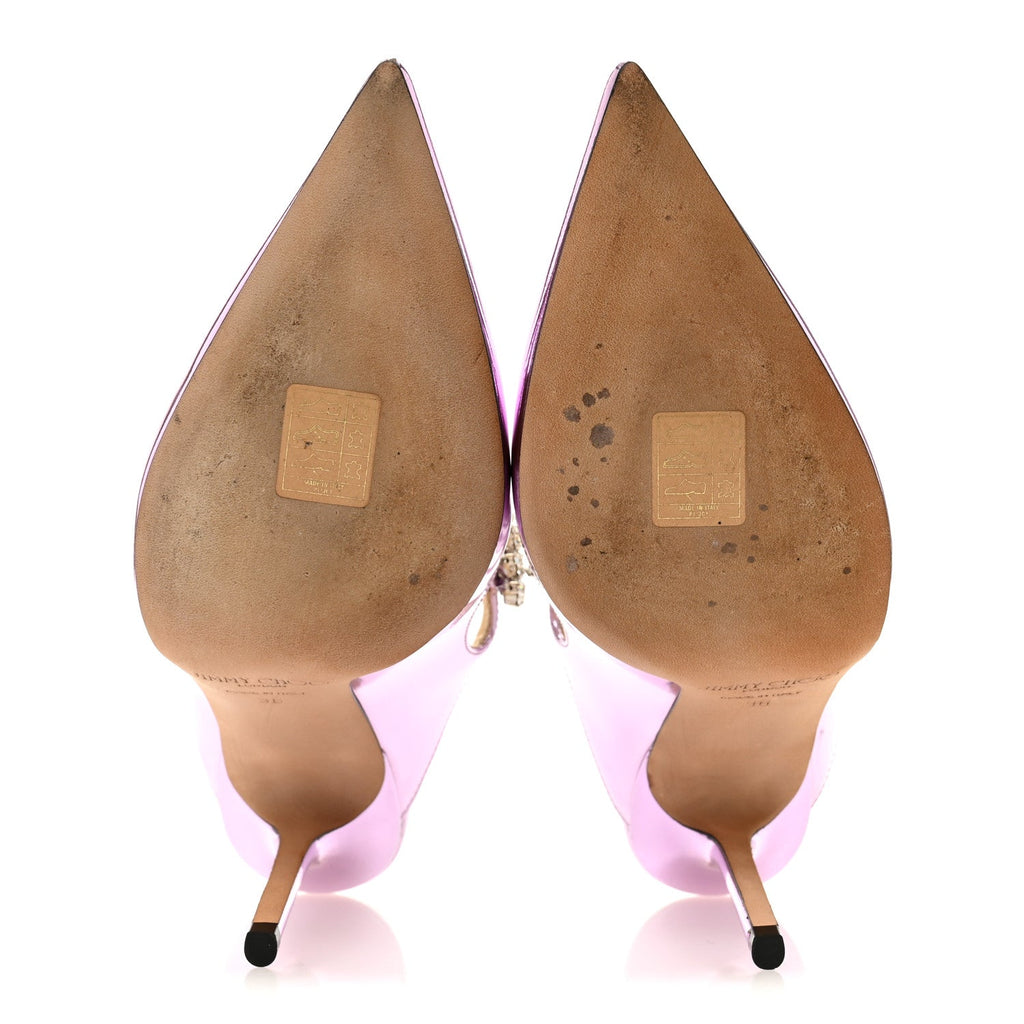Metallic Patent Crystal Bing 100 Pumps 36 Mauve
