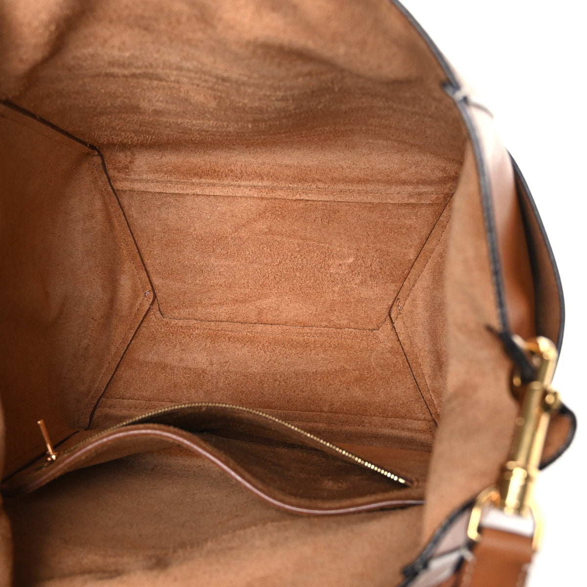 Natural Calfskin Seau Sangle Bucket Bag Tan