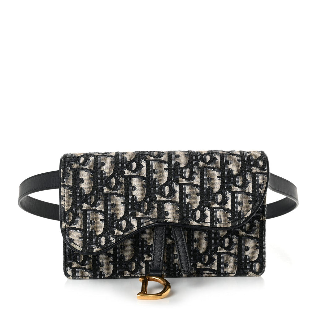Oblique Saddle Belt Bag Blue