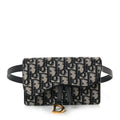 Oblique Saddle Belt Bag Blue