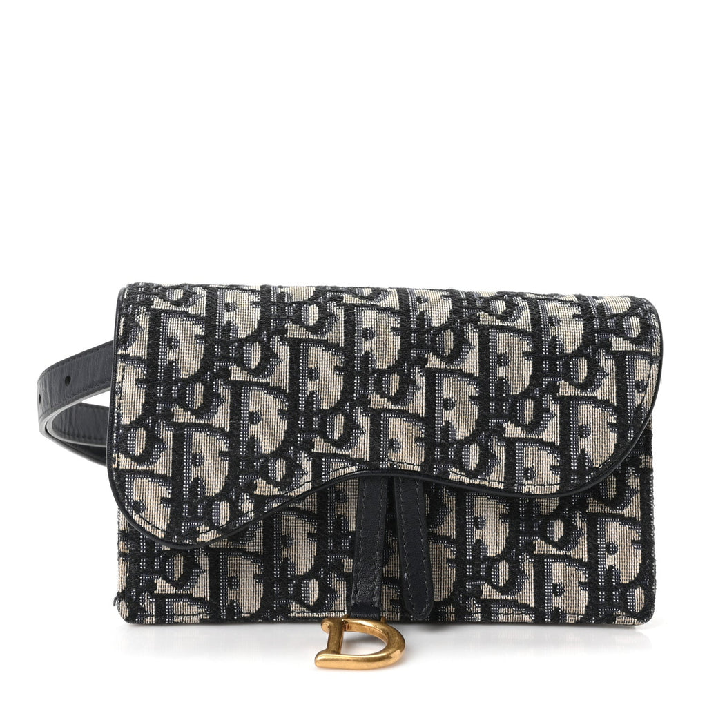 Oblique Saddle Belt Bag Blue