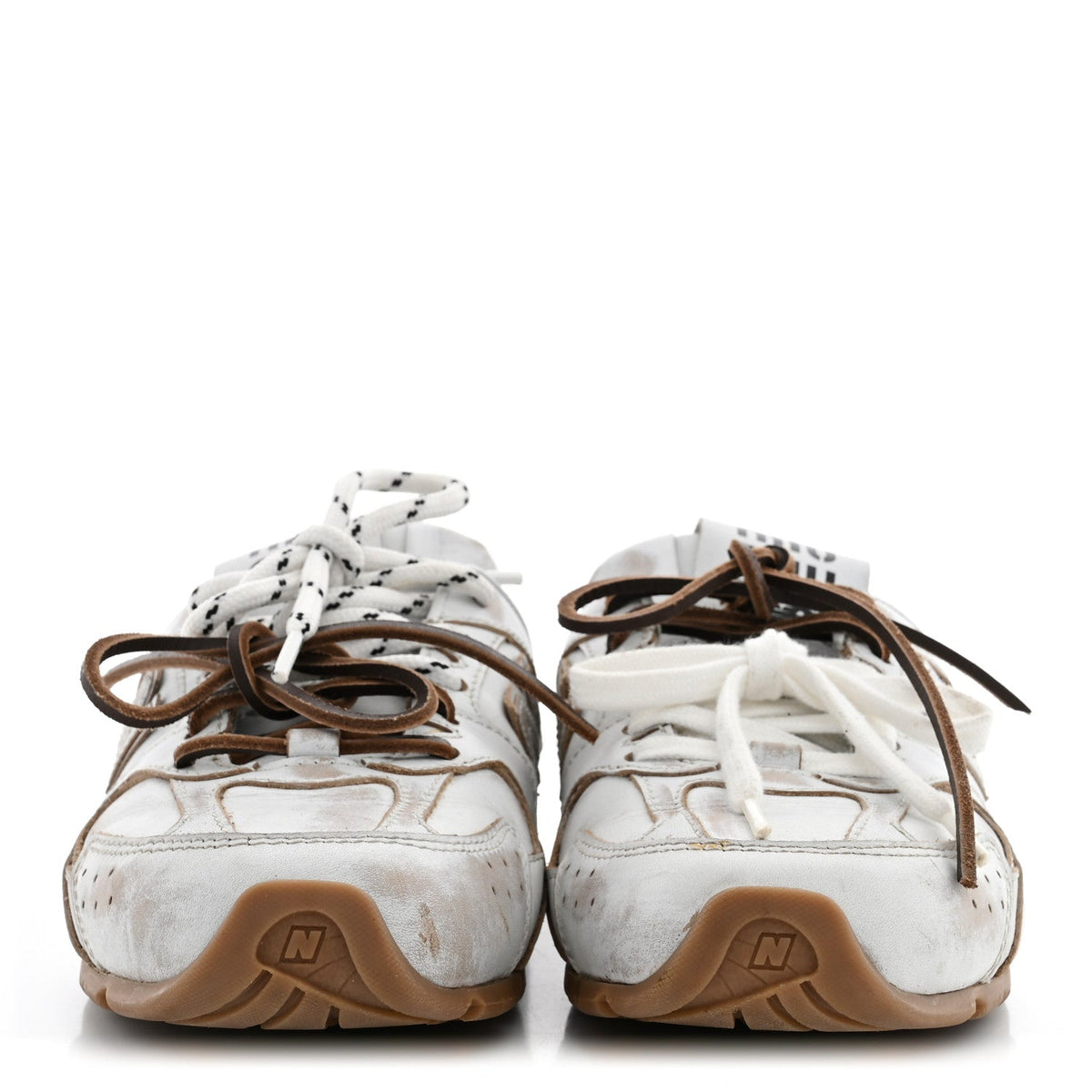 X NEW BALANCE Calfskin 530 SL Slip-On Sneaker Mules 37 White