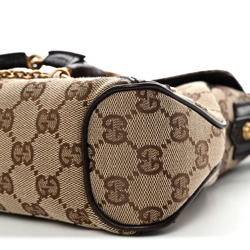 Monogram Horsebit Chain Flap Shoulder Bag Brown