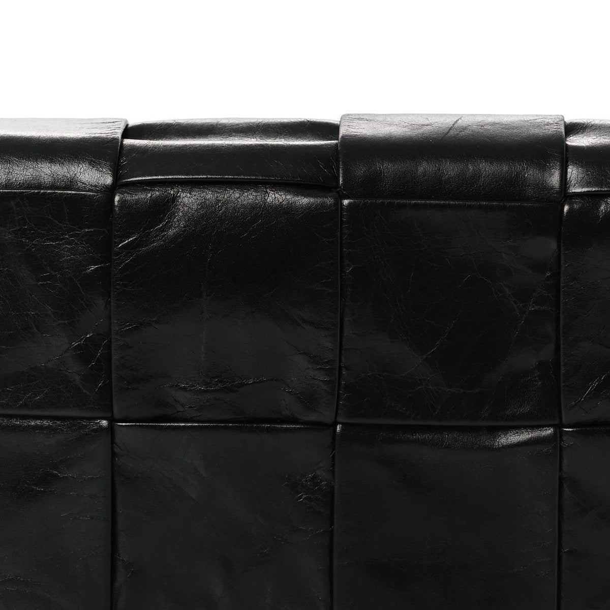 Paper Calfskin Maxi Intreccio The Belt Cassette Bag Black