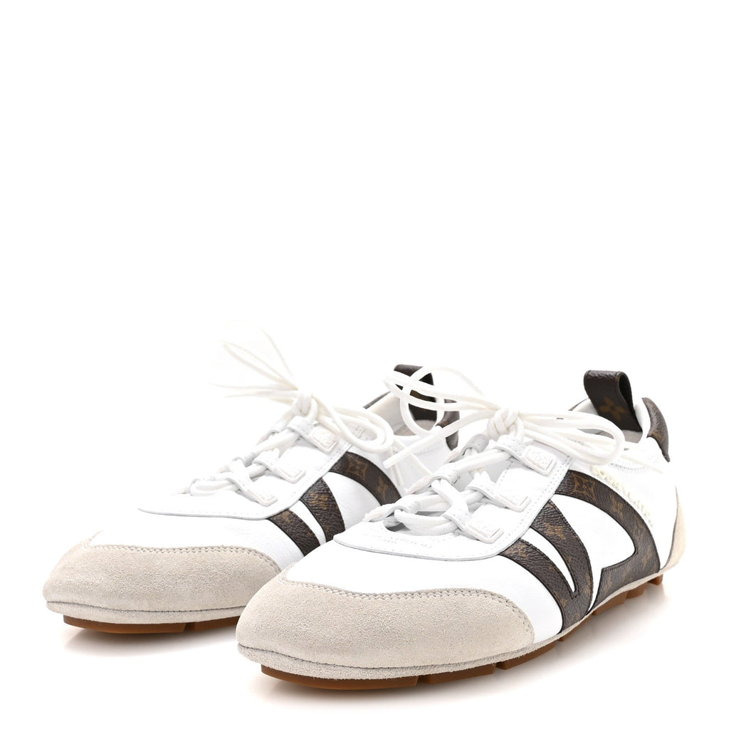 Monogram Calfskin Womens LV Sneakerina 40 White