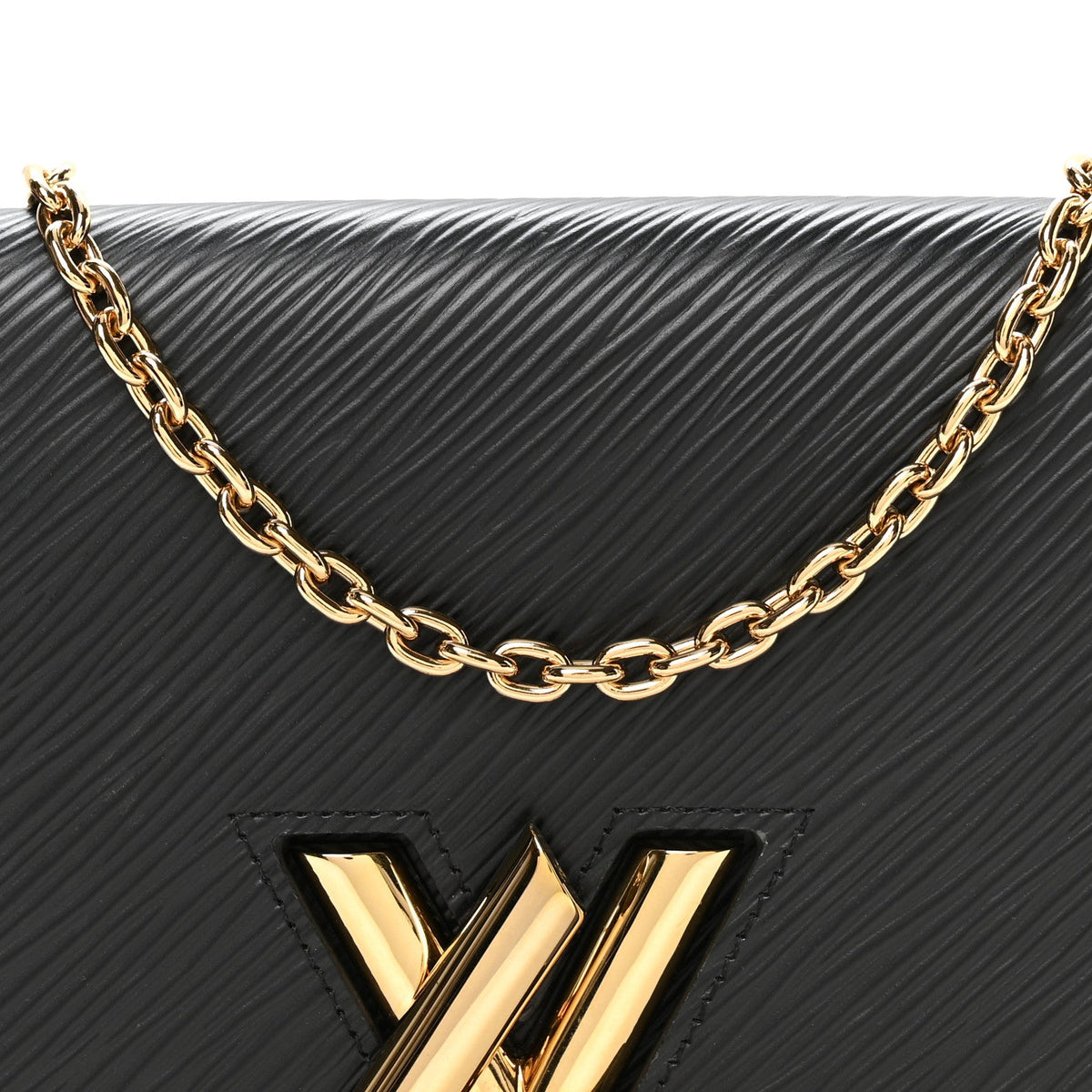 Epi Twist Belt Chain Wallet Black