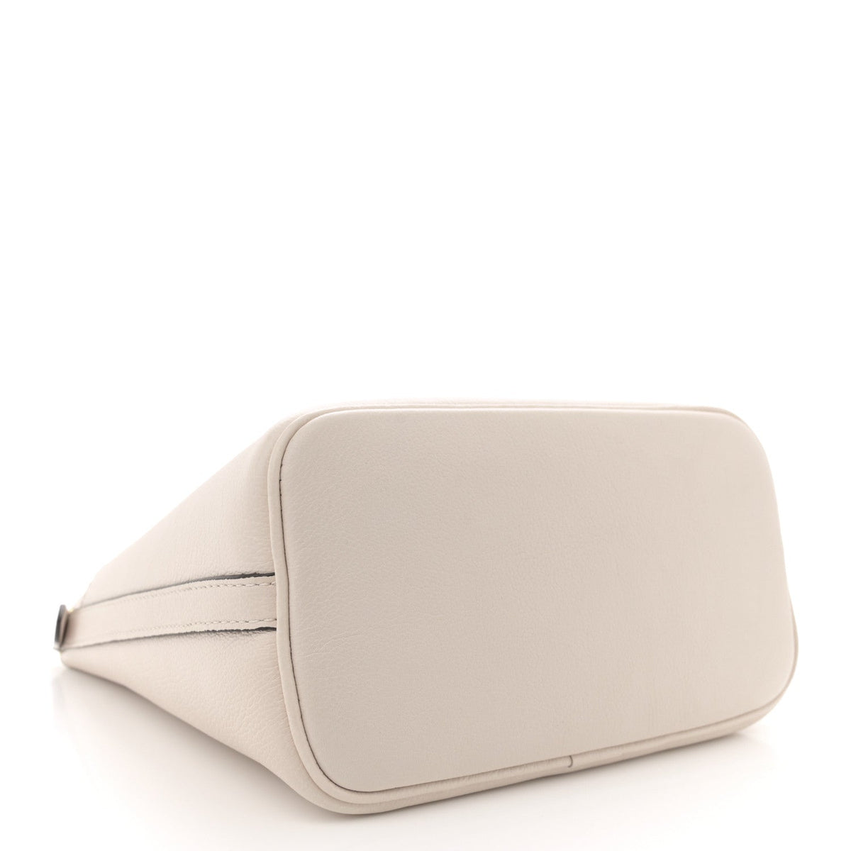 Grained Calfskin Lock and Walk Bucket Quartz
