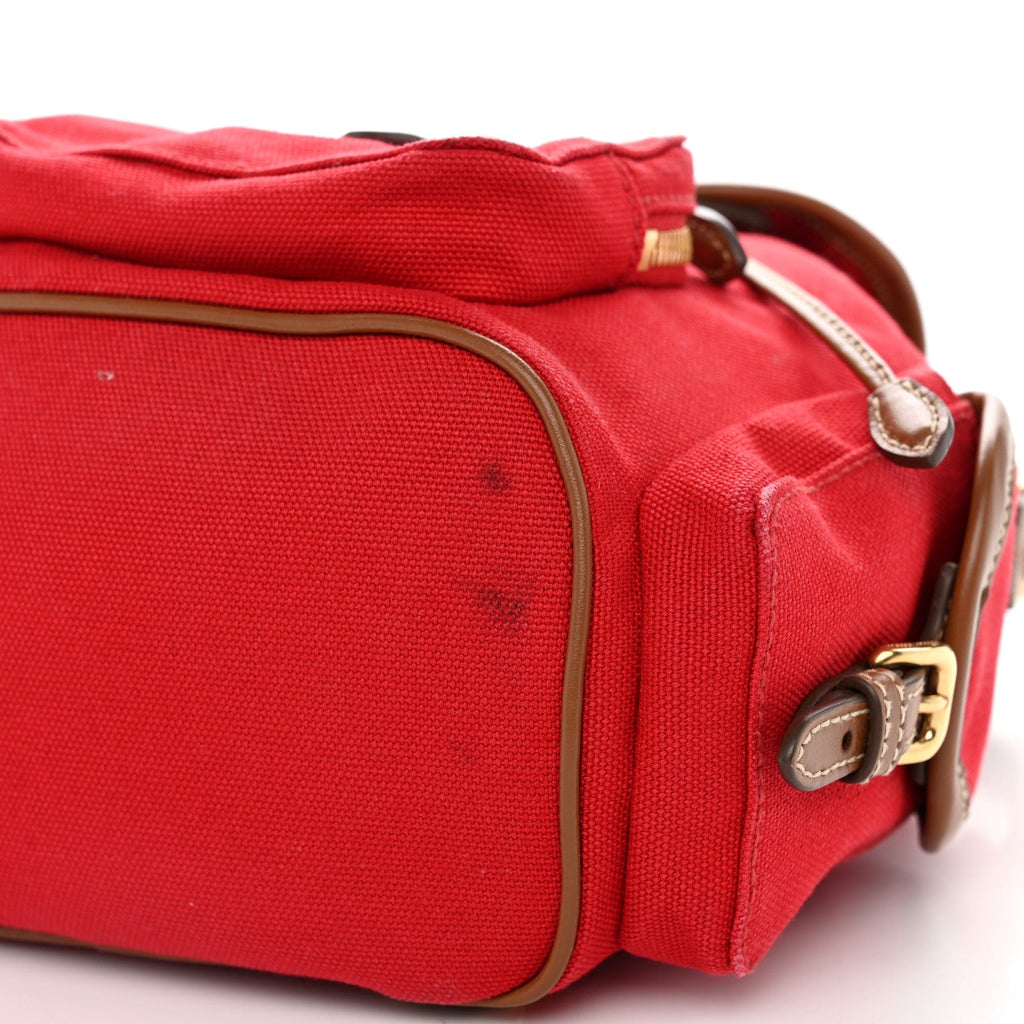 Canapa Soft Calfskin Mini Backpack Rosso Brandy