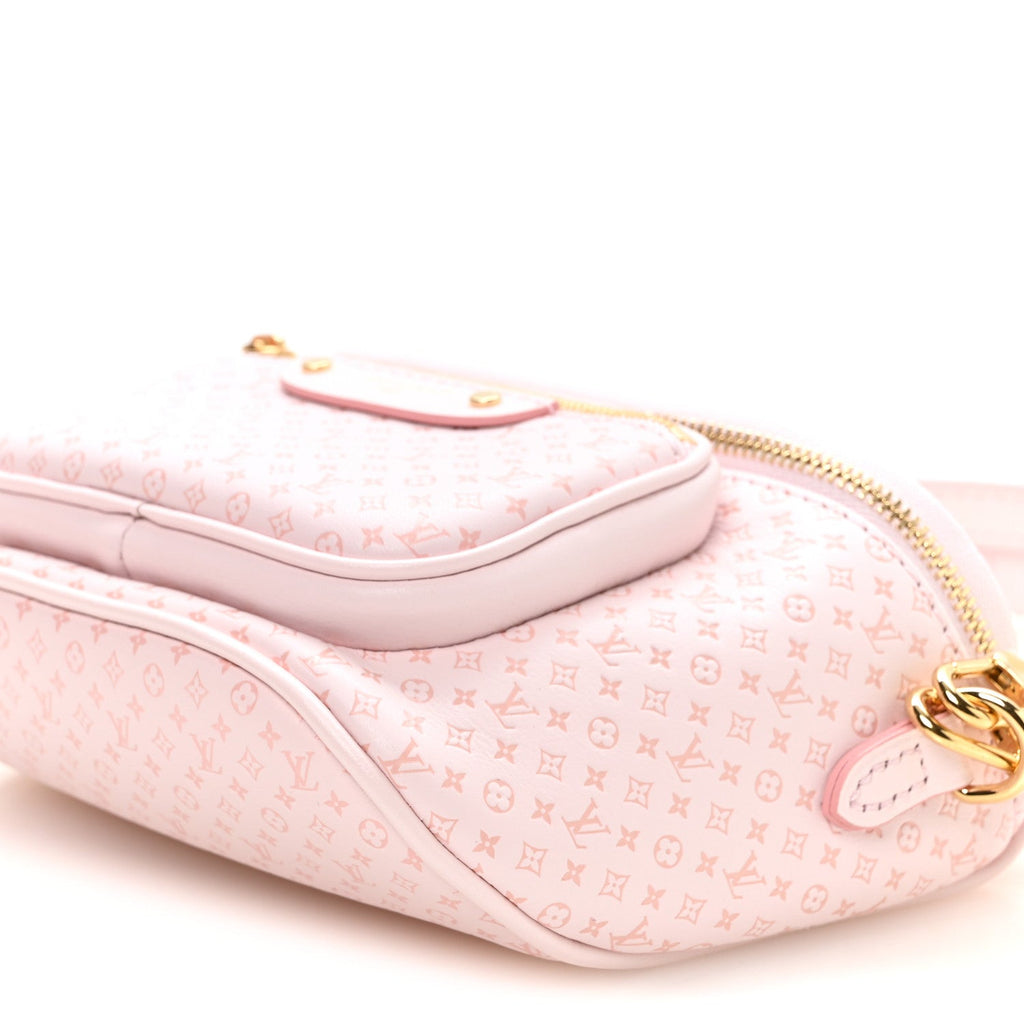 Calfskin Minigram Mini Bumbag  Light Bliss