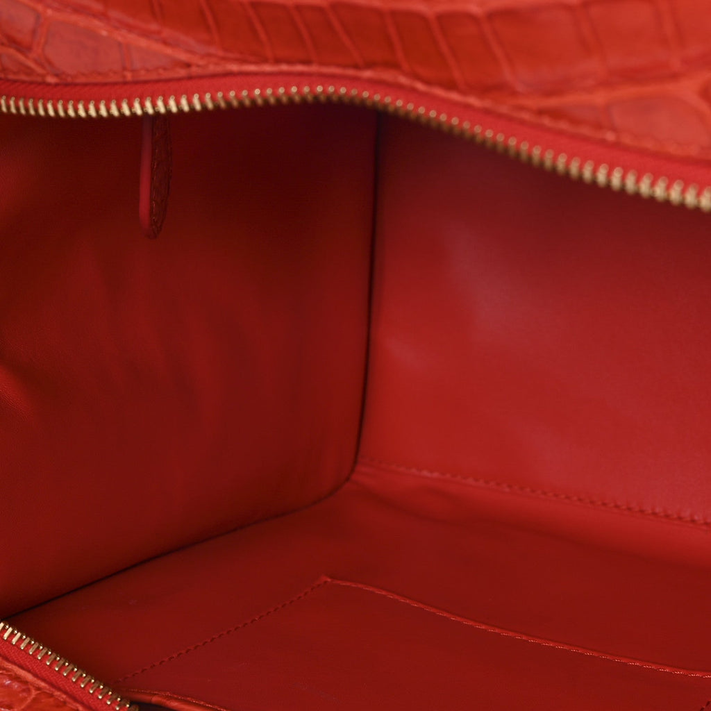 Crocodile Mini Luggage Vermillion