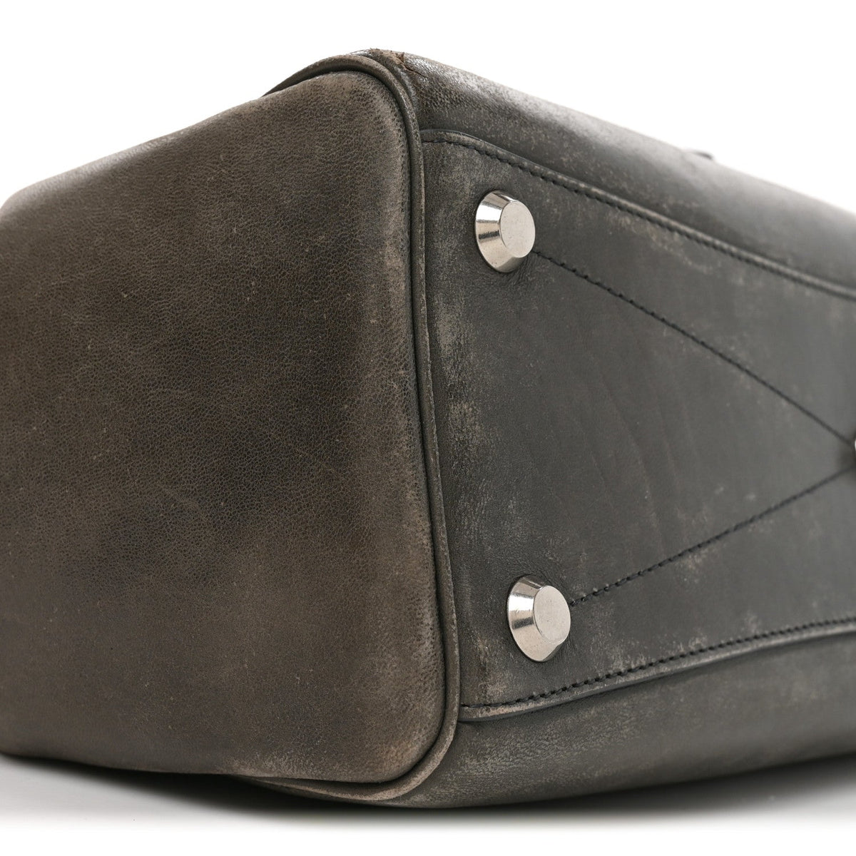 Vegetable Tanned Lambskin Small Bel Air Carry All Bag Grey