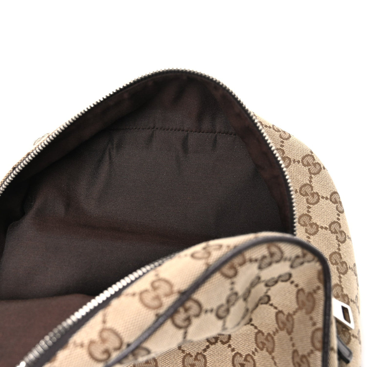 Monogram Dollar Calfskin Waist Pouch Beige Ebony Testa di Moro Marrone Scuro