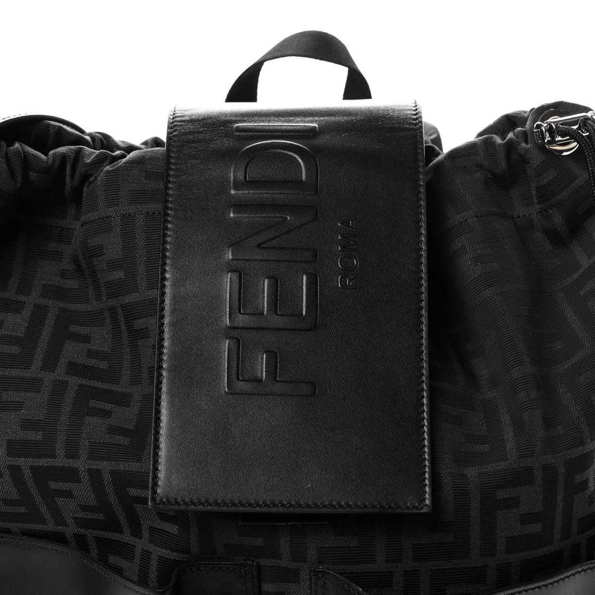 Recycled Fabric Jacquard Vitello Grace FF 1974 Large Fendi Strike Backpack Asfalto