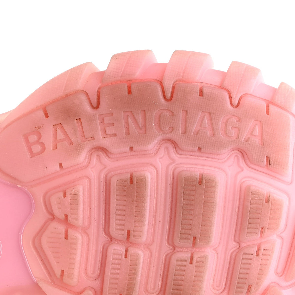 Fabric Mesh Clear Sole Womens Triple S Sneakers 36 Pink