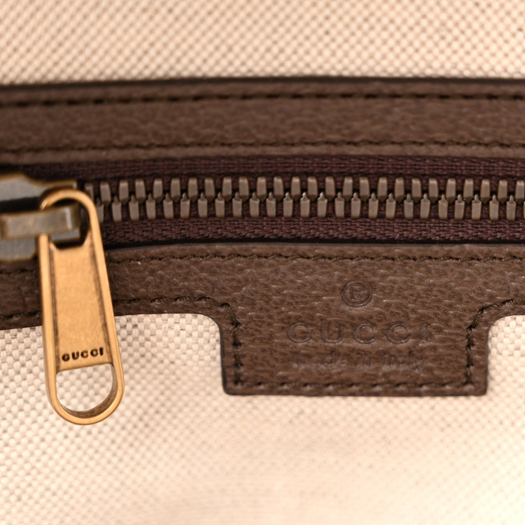 GG Supreme Monogram Calfskin Web Small Ophidia Day Backpack Beige Ebony New Acero