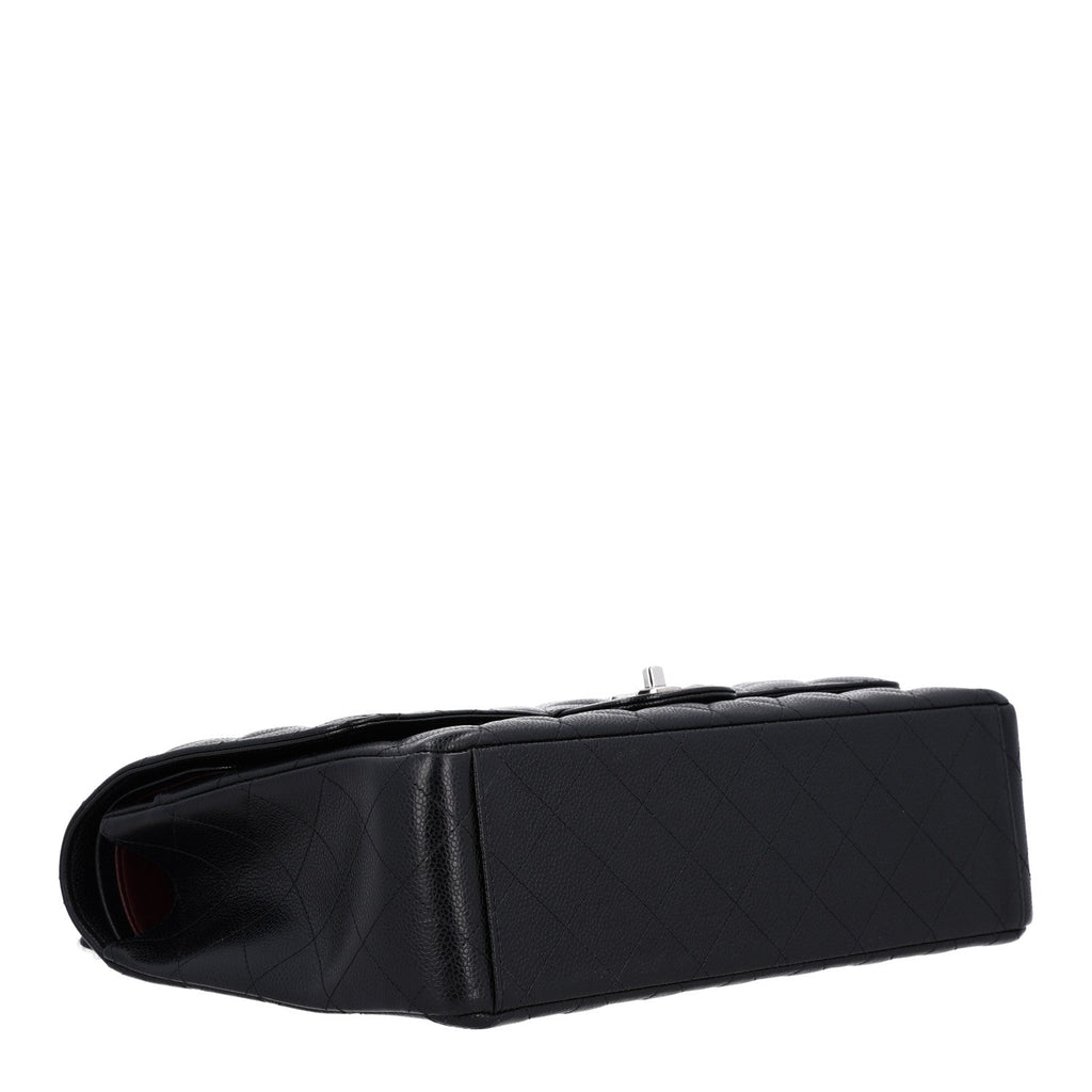 Caviar Quilted Maxi Double Flap Black