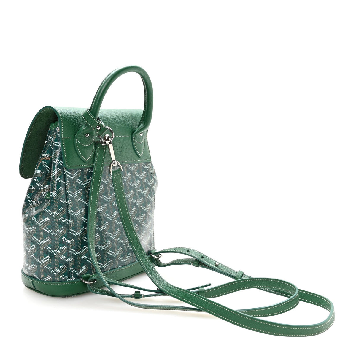 Goyardine Calfskin Mini Alpin Backpack Green