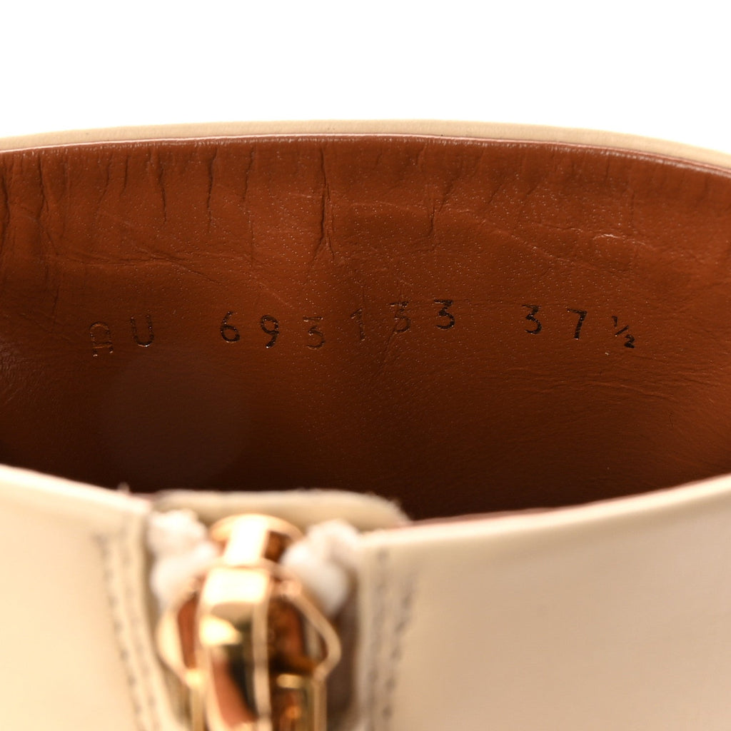 Calfskin Opyum 110 Ankle Boots 37.5 Real Beige