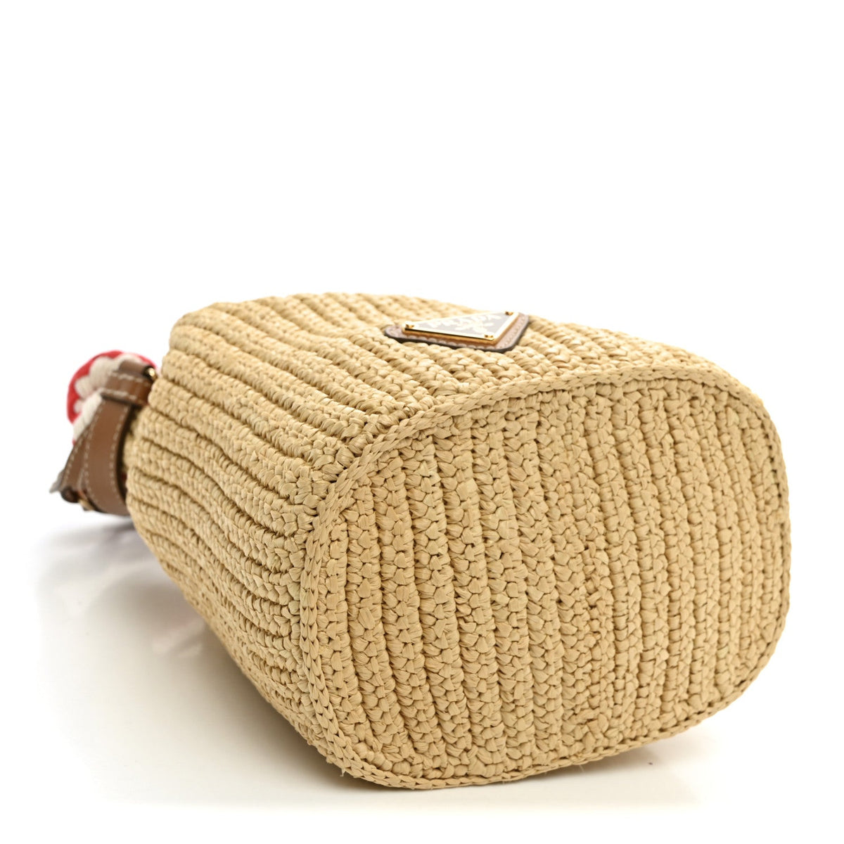 Yarn Raffia Effect Rope Crochet Small Bucket Bag Naturale