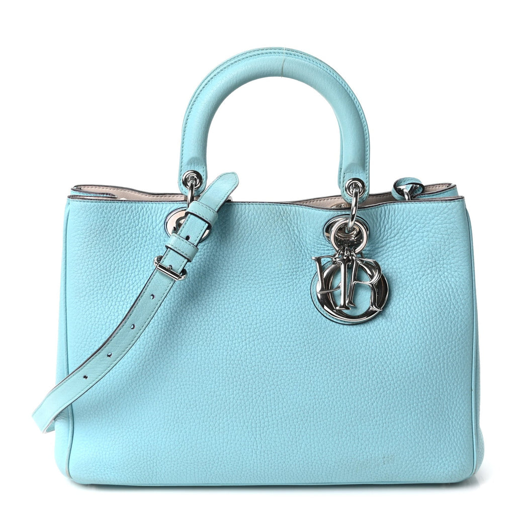 Bullcalf Medium Diorissimo Tote Light Blue
