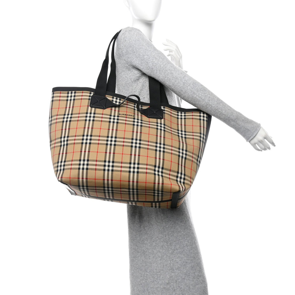 Vintage Check Large Austen Tote Archive Beige